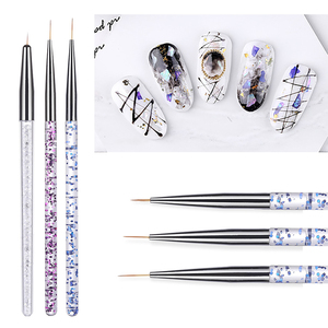 Venta caliente Nail Art Brush Tallado Pull Hook Line Pen Herramientas de manicura con cepillo extractor pintado Herramientas de punteado - Product Image 3