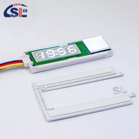 Commutateur tactile intelligent à une touche avec affichage de l'heure et de la température, variateur de lumière intégré, miroir IP20, DC 12V 5A