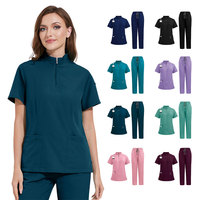 Vente en gros Logo personnalisé Ensemble de blouses médicales Uniformes hospitaliers Ensembles d'uniformes pour femmes Médecin Infirmière