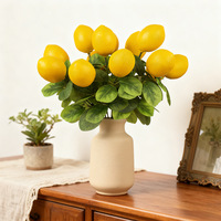 Branches de citron artificielles de haute qualité en mousse, décoration intérieure pour la maison et le bureau, branche de fruit de citron