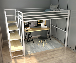 Neues Design Erwachsenen-Metall-Etagenbettgestell Pulverbeschichtet Verstellbares Hochbett für Schule Apartment Hotel Hostel Moderne Schlafzimmermöbel - Product Image 3