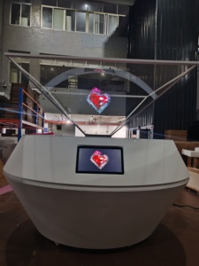 Écran LCD holographique 3D de 32 pouces, diamètre 2 mètres, résolution 4K, mur vidéo pour la publicité dans les métros et les ascenseurs - Product Image 3