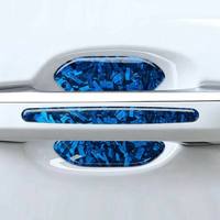 Lot de 4 autocollants 3D forgés en relief pour poignées de portières de voiture, autocollants de protection auto-adhésifs étanches pour coupelles de portières, anti-rayures en plastique