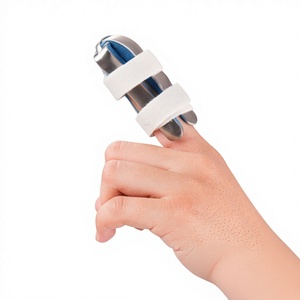 KS Finger Clamp Fixation Brace Aluminum Alloy <b>Adjustable</b> <b>Straps</b> For Hand Support - Product Image 1