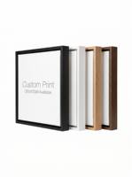 Cadre flottant moderne en MDF blanc durable pour peinture, effet d'ombre 3D, certifié BSCI, cadre en toile nordique, art mural minimaliste scandinave