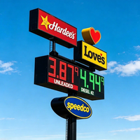 Panneaux publicitaires LED numériques d'extérieur P10 couleur pleine, 4x8 pieds, pour affichage commercial sur poteau de rue, en magasin ou en courbe