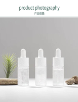 LOGO personnalisé Pipette compte-gouttes blanc mat transparent tiré par un tube scellé avec un bouchon en plastique blanc pour l'eau d'essence
