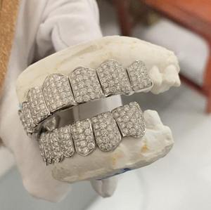 Elegantes Grillz de Diamante Moissanita con Corte Brillante Redondo, Joyería de Lujo Estilo Hip Hop, Accesorio Dental para Hombres y Mujeres - Product Image 1