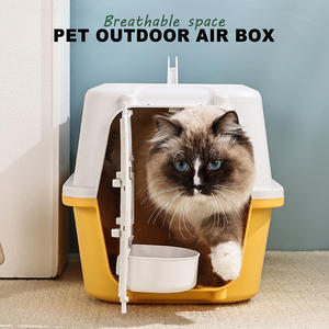 กรงสุนัขแมวและสัตว์เลี้ยงทำจากพลาสติกสำหรับเดินทาง2025กล่องแอร์สัตว์เลี้ยงสุดหรูได้รับการรับรองจากสายการบิน - Product Image 5