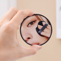 Miroir cosmétique à main carré double face Logo personnalisé Petit miroir de poche pliable de voyage portable pour femmes