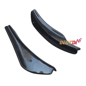 M Style for Honda civic FL5 Type R 11TH Dry Carbon Fiber Front Bumper Spat Canards Trims <b>Splitters</b> Fins Spoiler 2022-2023 - Product Image 6