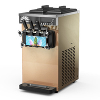 Machine à Crème Glacée Professionnelle Automatique en Acier Inoxydable, 3 Parfums, pour Glace Italienne, Lait et Préparations à Base de Fruits, État Neuf