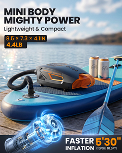 Pompe à air miniature rechargeable OutdoorMaster Shark3 <span class=keywords><strong>Mini</strong></span> 14.43Wh avec 5 embouts pour gonflage et dégonflage de matelas pneumatiques, sacs de rangement et flotteurs de piscine - Product Image 3