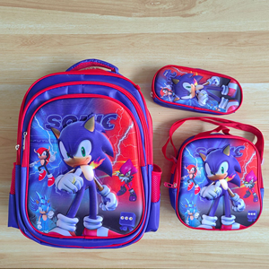 Mochila Escolar 3D con Ruedas, Impermeable, de Nailon, Unisex, con Dibujos Animados, Juego de 3 Piezas, para Niños de Primaria, Grados 1-6, Bolsas para Lápices - Product Image 6