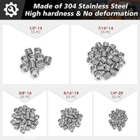 Kit de réparation de filetages métriques et SAE SOOLU 261 pièces en acier HSS, tailles 5/16 ", 3/8 ", 7/16 ", 1/2 ", M5-M12 pour la réparation de moteurs automobiles