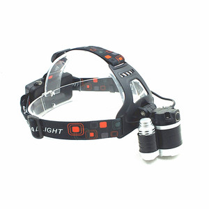 Lampe frontale à 3 LED en alliage d'aluminium, lampe frontale rechargeable haute intensité T6, lampe torche à trois lumières pour usage extérieur - Product Image 2