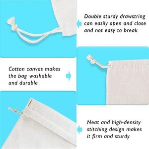 Personalized Wedding Party Gift Spice Wrap Recyclable Organic Cotton Drawstring <b>Bag</b> Canvas for Jewelry - Product Image 2