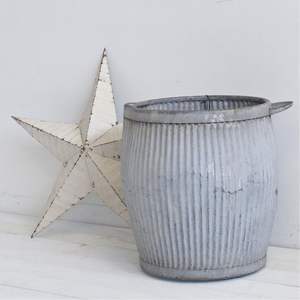 Jardinières de jardin Vintage en fer galvanisé, pour intérieur et extérieur, Pots de fleurs côtelés en fer Offre Spéciale - Product Image 5