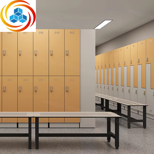 Casiers de vestiaire Cartmay avec serrures électroniques pour salle de sport, finition grain de bois, pour sacs de voyage - Product Image 5