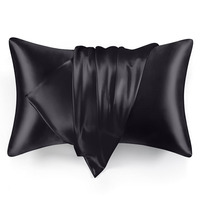 Taie d'oreiller de luxe 100% soie de mûrier, housse de coussin en soie lisse et brillante, couleur unie élégante pour la décoration intérieure et le sommeil