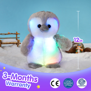 Tùy chỉnh ánh sáng lên chim cánh cụt sang trọng squishi mềm nhỏ thú nhồi bông bé chim cánh cụt Đồ chơi cho trẻ em món quà ngủ sang trọng nhà sản xuất - Product Image 6