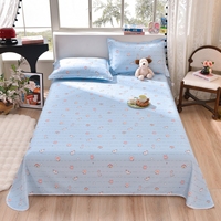 Nouvelle collection : Ensemble trois pièces de matelas rafraîchissant en polyester tricoté 600TC, style princesse, avec bordure en dentelle et imprimé animaux de dessin animé