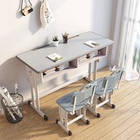Table d'écriture double, ensemble bureau et chaise pour enfants, mobilier de chambre d'enfant
