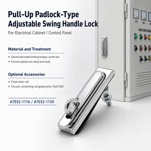 Zinc Alloy Anti-Theft <strong>Key</strong> Operated Swing Handle Electrical <strong>Panel</strong> Latch Lock 3 Point Box Padlockable 5 Year Warranty 18mm Backset - Product Image 4