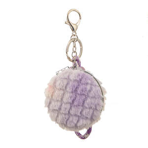 Fluffy Keychain <b>Compact</b> <b>Mirror</b> Double Sided Portable Makeup <b>Mirror</b> With Soft Faux Fur Cover Mini Travel Purse <b>Mirror</b> - Product Image 2