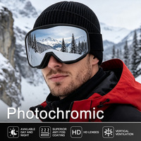 Masque de ski avec protection UV400, lunettes de snowboard, verres polarisés anti-buée, lunettes de ski OEM, lunettes de sport de neige, vente en gros, personnalisables