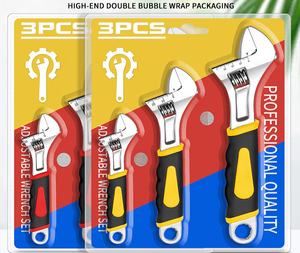 Juego de Llaves Ajustables CRV 6-8-10 con Mango Móvil, Juego Completo, Embalaje de Doble Burbuja, Acero al Carbono para Reparaciones, Personalizable OEM - Product Image 4