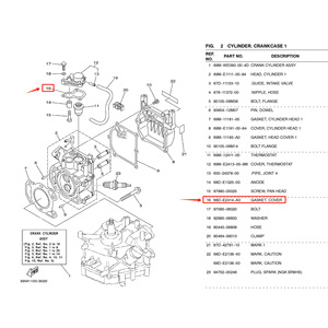 ยามาฮ่า อะไหล่เครื่องยนต์นอกเรือ ฝาครอบเทอร์โมสตัท 68D-E2414-A0 สำหรับเครื่องยนต์ 2.5 แรงม้า 4 จังหวะ - Product Image 2