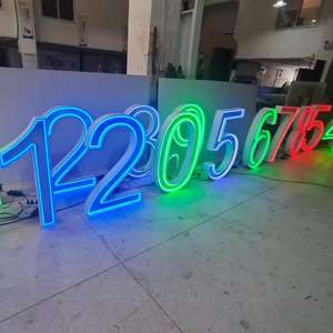 Big <b>LED</b> <b>Light</b> up Neon Marquee Letter Number with Mirror Photo Booth <b>Box</b> Photography Backdrop for Birthday Party Decoration - Product Image 5