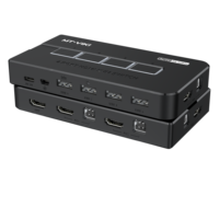 Commutateur KVM USB MT-VIKI 4 ports 4K 60Hz avec 4 câbles, 1 moniteur, 4 ordinateurs en stock