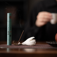 Porte-bâton d'encens pivoine en céramique rétro fait à la main diffuseur d'aromathérapie en bois de santal créatif