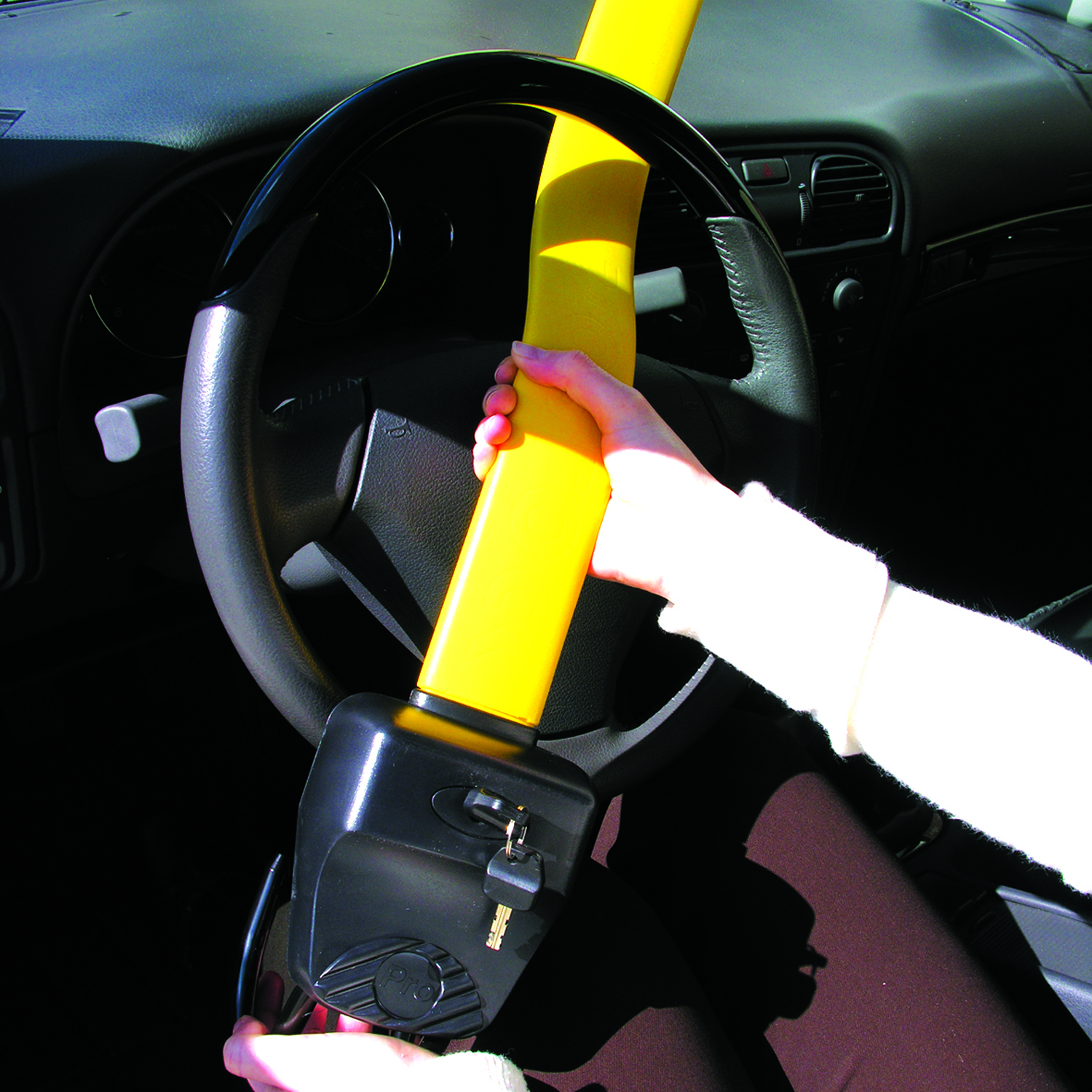 JoyArt JY-FXPS Security Rotary Car Steering Wheel Lock - Universal Anti-Theft Device