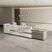 Bureau d'accueil pliable en cuir de luxe moderne pour bureau, hôpital, hôtel, centre commercial et école - Mobilier commercial durable et écologique