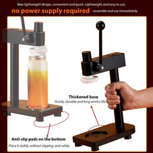 Commercial Manual Bearing Core <strong>Can</strong> <strong>Sealer</strong> Adjustable Vacuum Sealing <strong>Machine</strong> for Bottles Leak-Proof &amp; Lightweight - Product Image 4