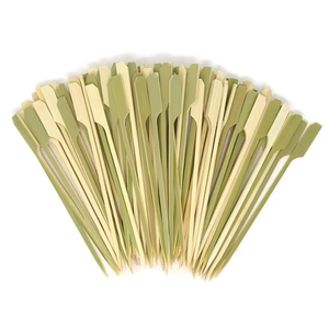 Wholesale Chinese Natural Bamboo Flat Skewer Bbq <strong>Kebab</strong> <strong>Grill</strong> Yakitori Sticks Snack Cake Paddle Skewers Stick to Dubai - Product Image 2