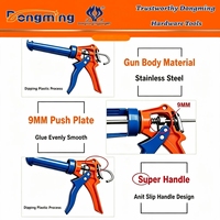 Pistolet à mastic manuel à tige lisse, outil manuel multifonctionnel et industriel pour le mastic silicone, le colle à verre et les joints de construction, permettant une application sans effort