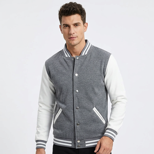 Chaqueta Varsity de Algodón Premium para Hombre Freandy Sports, Cuello Alto Informal, Cierre de Botones, Corte Regular, Resistente al Viento para Invierno - Product Image 4
