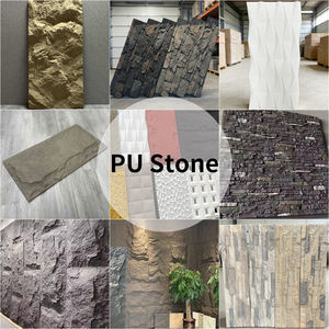 Panneau mural en polyuréthane imitation pierre moderne et durable, grand format, pour intérieur et extérieur, salon, hôtel, école, villa - Product Image 4