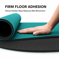 Tapis de Pilates en caoutchouc PU 183x68cm 4.5mm Rectangulaire Antidérapant pour Yoga Humide, Logo Personnalisé, Marque Privée, Vente en Gros