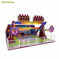 Manège à grande vitesse Top Spin Ride, 16 places, rotation verticale à 360 degrés, monté sur remorque ou fixe, pour fêtes foraines