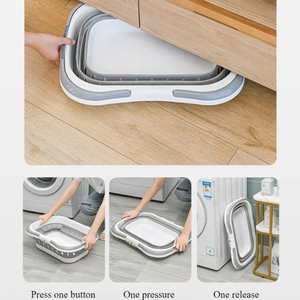 Organizzatore <span class=keywords><strong>bagno</strong></span> portatile in plastica di grandi dimensioni PP pieghevole angolo pieghevole cesto porta-biancheria <span class=keywords><strong>per</strong></span> vestiti con manici - Product Image 3