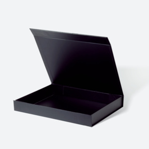Boîte cadeau en papier pour produits de mode, emballage en vrac pour foulards noirs carrés A4 peu profonds - Product Image 2