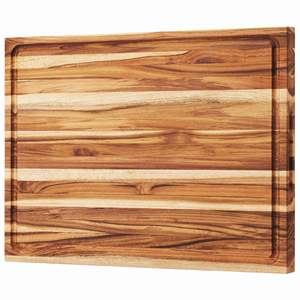 Tabla de Cortar Grande de Madera de Teca de Alta Calidad con Exprimidor, Tabla de Cortar Gruesa para Delicatesen y Procesamiento de Jugos de Carne - Product Image 4