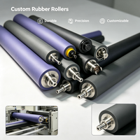 Rouleau de revêtement en caoutchouc personnalisé, haute élasticité, résistant à l'usure, rouleau d'enroulement industriel pour l'impression et le traitement des textiles