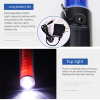Bâton de signalisation portatif pour le contrôle du trafic en entrepôt, bâton d'avertissement LED portable rechargeable