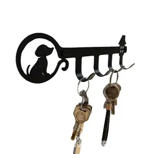 J1819 porta-chaves de gato personalizado para decoração de parede, cabide de parede para roupas, porta-chaves de metal para casaco